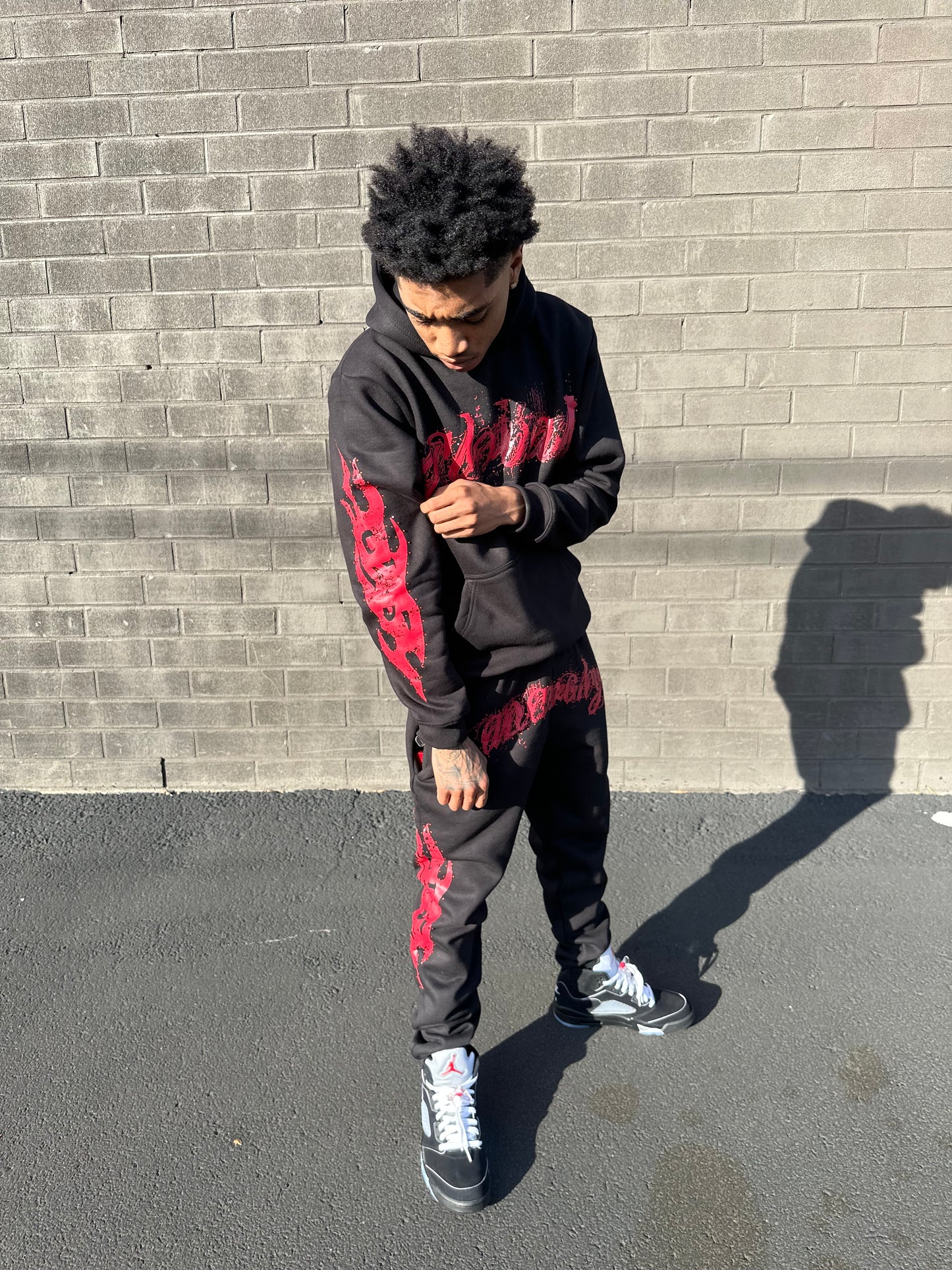 GLOBAL Rhinestone Sweatsuit